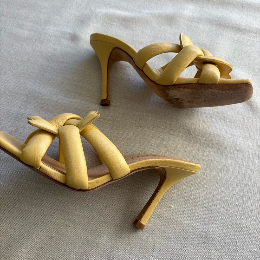 Coach Kellie Butter Yellow Leather Sandal 6.5 | Minimal Chic - Picture 5 of 11